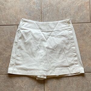 Dockers Cream Skort with Button Accent